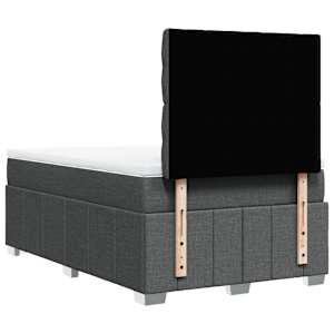 Box spring postel s matrací tmavě šedá 120x200 cm textil - obrázek 8