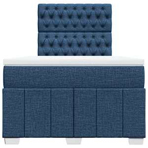 Box spring postel s matrací modrá 120x200 cm textil - obrázek 6