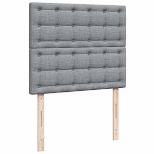 Box spring postel s matrací světle šedá 120 x 200 cm textil - obrázek 9