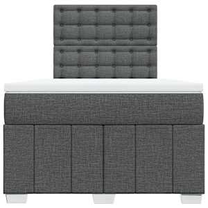Box spring postel s matrací tmavě šedá 120x200 cm textil - obrázek 6