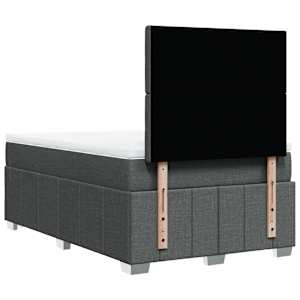 Box spring postel s matrací tmavě šedá 120x200 cm textil - obrázek 8