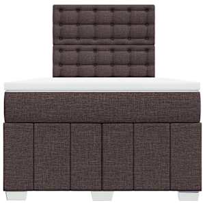 Box spring postel s matrací tmavě hnědá 120x200 cm textil - obrázek 6