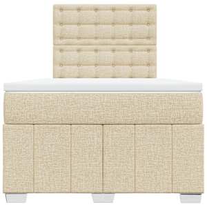 Box spring postel s matrací krémová 120x200 cm textil - obrázek 6