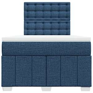 Box spring postel s matrací modrá 120x200 cm textil - obrázek 6
