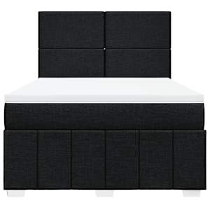 Box spring postel s matrací černá 140 x 190 cm textil - obrázek 6