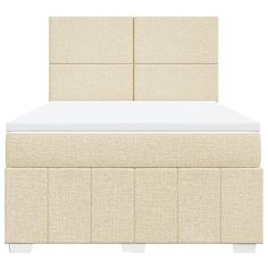 Box spring postel s matrací krémová 140x190 cm textil - obrázek 6