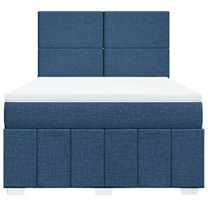 Box spring postel s matrací modrá 140x190 cm textil - obrázek 6