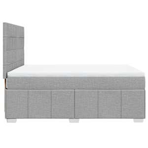 Box spring postel s matrací světle šedá 140 x 190 cm textil - obrázek 7