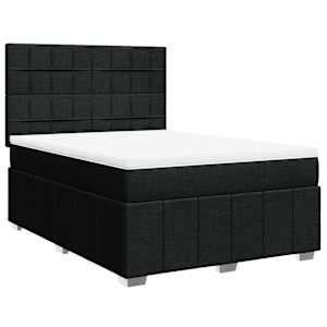 Box spring postel s matrací černá 140 x 190 cm textil - obrázek 3