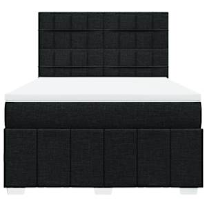 Box spring postel s matrací černá 140 x 190 cm textil - obrázek 6