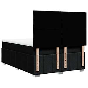 Box spring postel s matrací černá 140 x 190 cm textil - obrázek 8