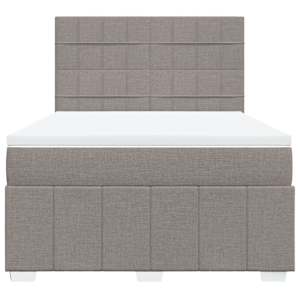 Box spring postel s matrací taupe 140x190 cm textil - obrázek 6