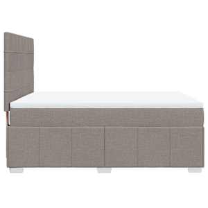 Box spring postel s matrací taupe 140x190 cm textil - obrázek 7