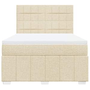 Box spring postel s matrací krémová 140x190 cm textil - obrázek 6