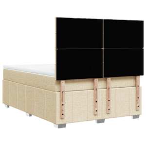 Box spring postel s matrací krémová 140x190 cm textil - obrázek 8
