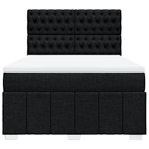 Box spring postel s matrací černá 140 x 190 cm textil - obrázek 6
