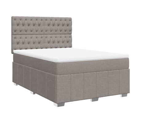 vidaXL Boxspring posteľ s matracom sivohned&yacute; 140x190 cm l&aacute;tka