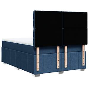 Box spring postel s matrací modrá 140x190 cm textil - obrázek 8