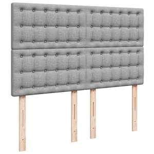 Box spring postel s matrací světle šedá 140 x 190 cm textil - obrázek 9
