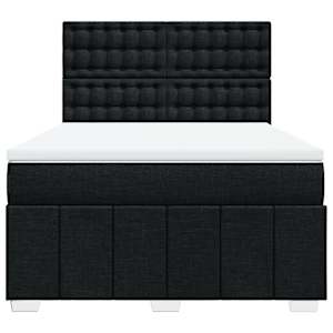 Box spring postel s matrací černá 140 x 190 cm textil - obrázek 6