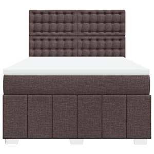 Box spring postel s matrací tmavě hnědá 140x190 cm textil - obrázek 6