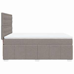 Box spring postel s matrací taupe 140x190 cm textil - obrázek 7