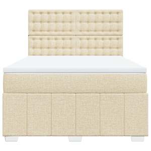 Box spring postel s matrací krémová 140x190 cm textil - obrázek 6