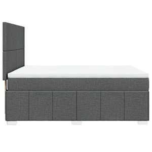 Box spring postel s matrací tmavě šedá 140x200 cm textil - obrázek 7