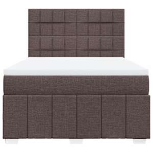 Box spring postel s matrací tmavě hnědá 140x200 cm textil - obrázek 6