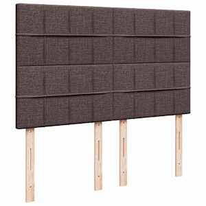Box spring postel s matrací tmavě hnědá 140x200 cm textil - obrázek 9