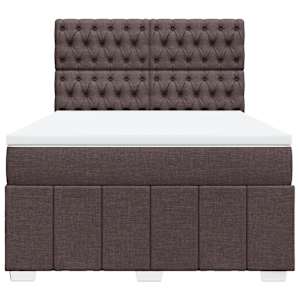 Box spring postel s matrací tmavě hnědá 140x200 cm textil - obrázek 6