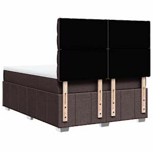 Box spring postel s matrací tmavě hnědá 140x200 cm textil - obrázek 8