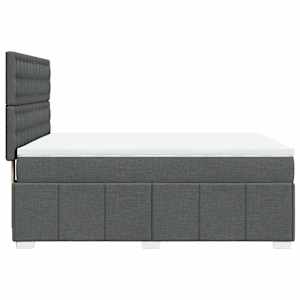 Box spring postel s matrací tmavě šedá 140x200 cm textil - obrázek 7