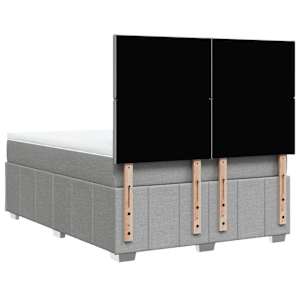 Box spring postel s matrací světle šedá 160 x 200 cm textil - obrázek 8