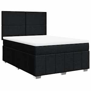 Box spring postel s matrací černá 160x200 cm textil - obrázek 3