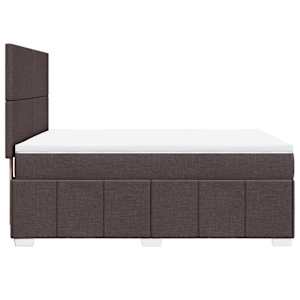 Box spring postel s matrací tmavě hnědá 160x200 cm textil - obrázek 7