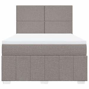 Box spring postel s matrací taupe 160x200 cm textil - obrázek 6