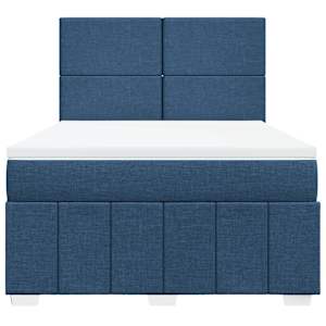 Box spring postel s matrací modrá 160x200 cm textil - obrázek 6