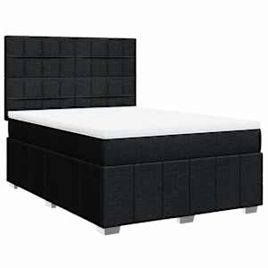 Box spring postel s matrací černá 160x200 cm textil - obrázek 3
