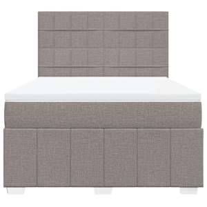 Box spring postel s matrací taupe 160x200 cm textil - obrázek 6