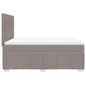 Box spring postel s matrací taupe 160x200 cm textil - obrázek 7