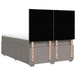 Box spring postel s matrací taupe 160x200 cm textil - obrázek 8