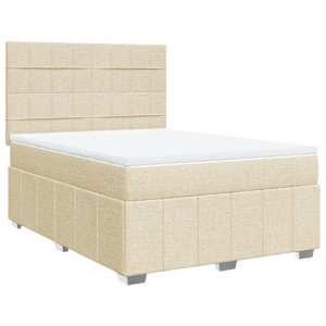 Box spring postel s matrací krémová 160x200 cm textil - obrázek 3