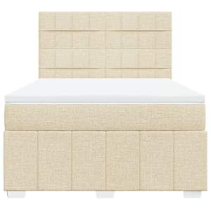 Box spring postel s matrací krémová 160x200 cm textil - obrázek 6