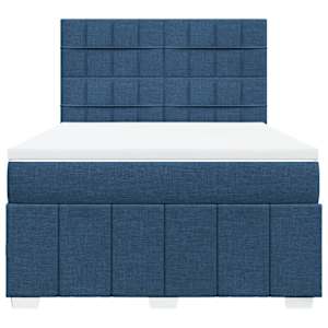 Box spring postel s matrací modrá 160x200 cm textil - obrázek 6