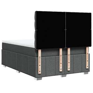 Box spring postel s matrací tmavě šedá 160x200 cm textil - obrázek 8