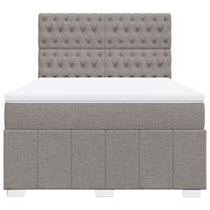 Box spring postel s matrací taupe 160x200 cm textil - obrázek 6
