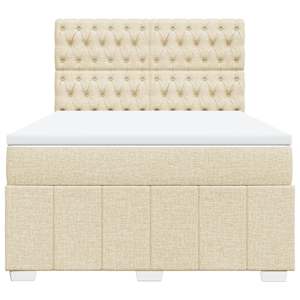 Box spring postel s matrací krémová 160x200 cm textil - obrázek 6