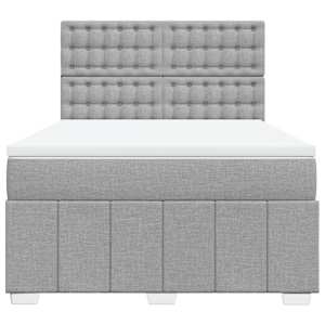 Box spring postel s matrací světle šedá 160 x 200 cm textil - obrázek 6