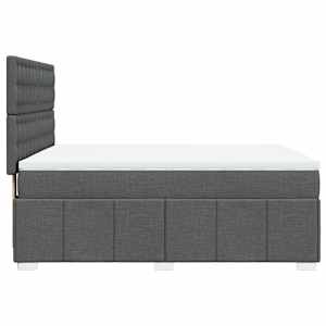 Box spring postel s matrací tmavě šedá 160x200 cm textil - obrázek 7